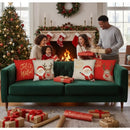 Kit 4 Capas de Almofada Natalinas 45x45 cm com Zíper Invisível e Estampas Exclusivas