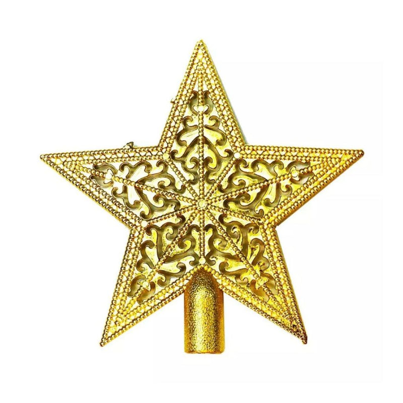 Estrela Ponteira para Árvore de Natal – Dourada, Prata e Colorida (10 a 20,5 cm)