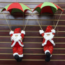 Papai Noel Paraquedista 30cm Médio para Pendurar - Decoração Natalina