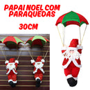 Papai Noel Paraquedista 30cm Médio para Pendurar - Decoração Natalina