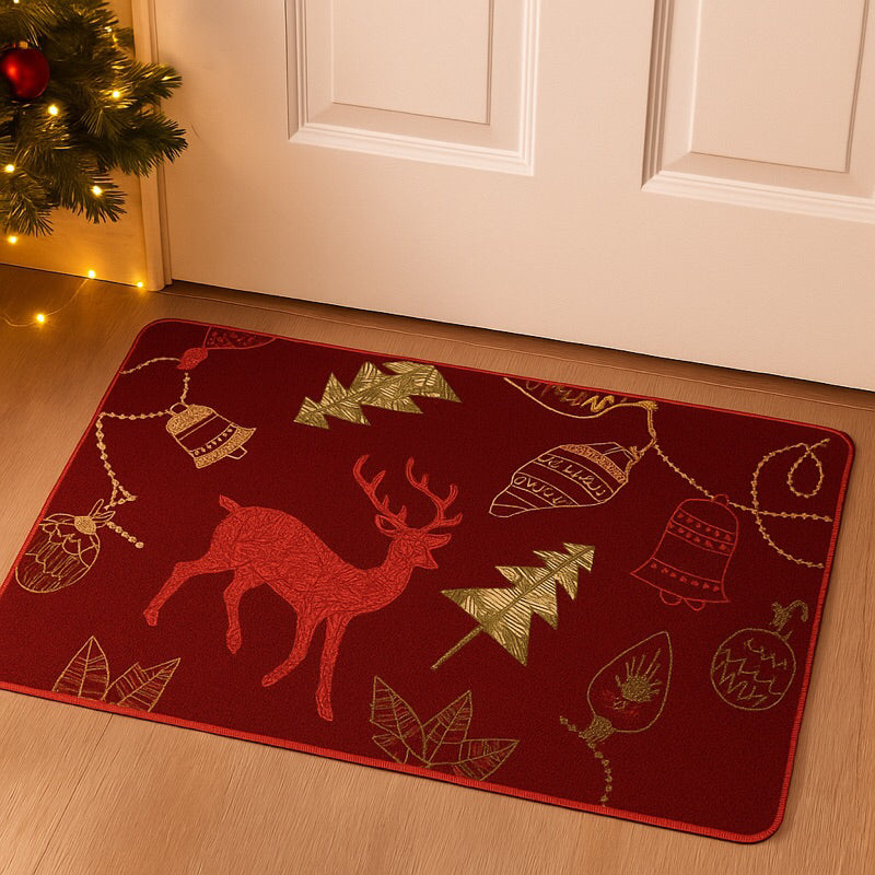 Tapete Porta Bouclé Natalino 60x40 Antiderrapante e Lavável