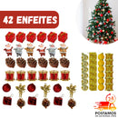 Kit 42 ou 84 Enfeites Pendentes Premium para Árvore de Natal