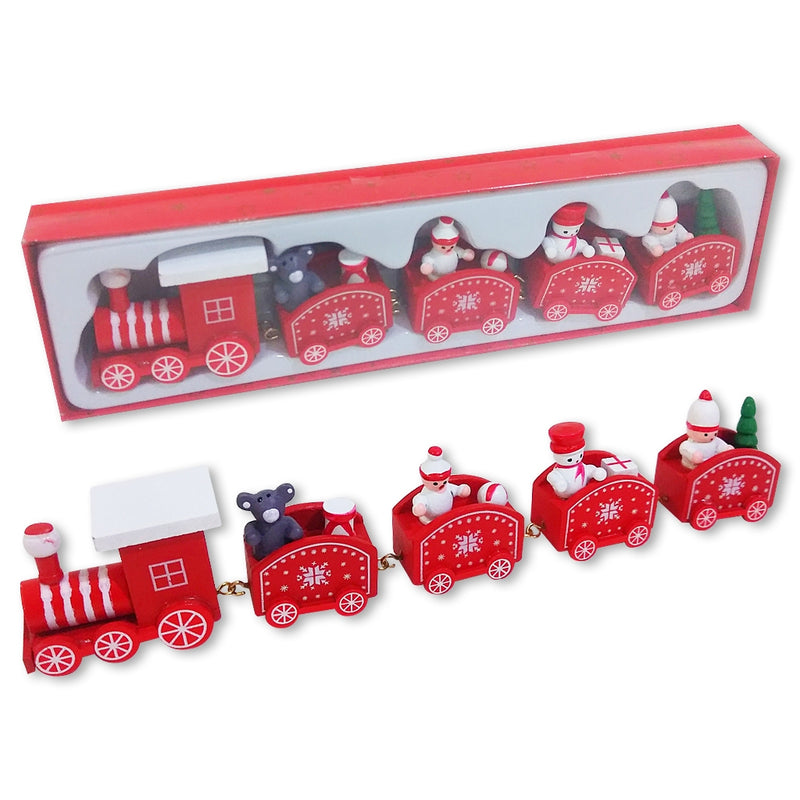 Trem de Natal em Madeira Top Natal — Enfeite Decorativo Clássico