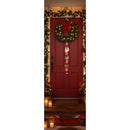 Decoração de Porta Natalina HO HO 55cm com Sininhos (Papai Noel/Neve/Rena)