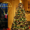 Papai Noel Paraquedista LED RGB ou Amarelo 71 cm - Decoração de Natal