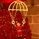 Papai Noel Paraquedista LED RGB ou Amarelo 71 cm - Decoração de Natal