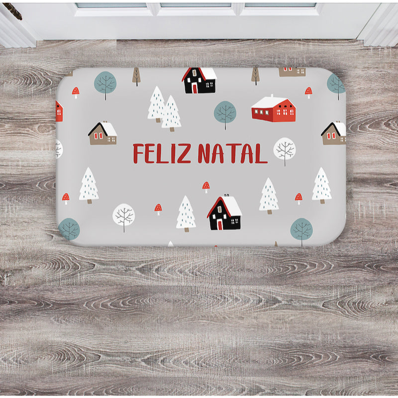 Capacho Natalino Antiderrapante 40x60 cm com Base em Látex – Secagem Rápida