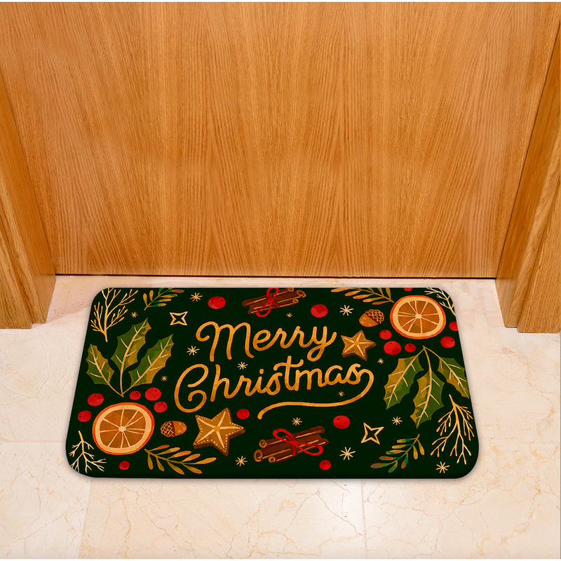 Capacho Natalino Antiderrapante 40x60 cm com Base em Látex – Secagem Rápida