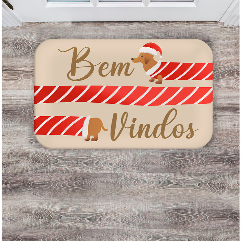 Capacho Natalino Antiderrapante 40x60 cm com Base em Látex – Secagem Rápida