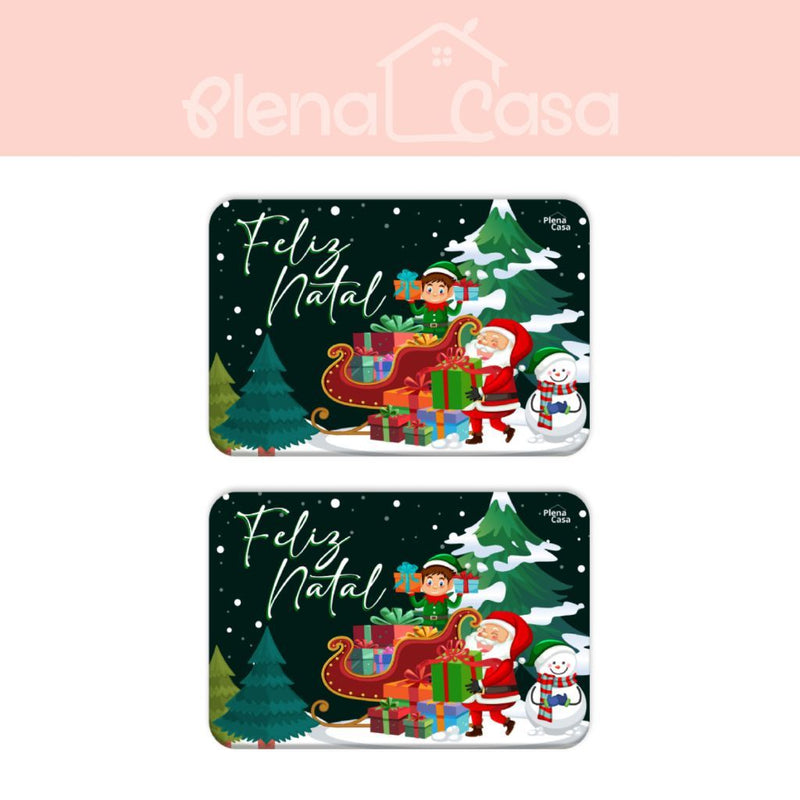 Tapete de Entrada Natalino Antiderrapante 40x60cm – Estampas Exclusivas