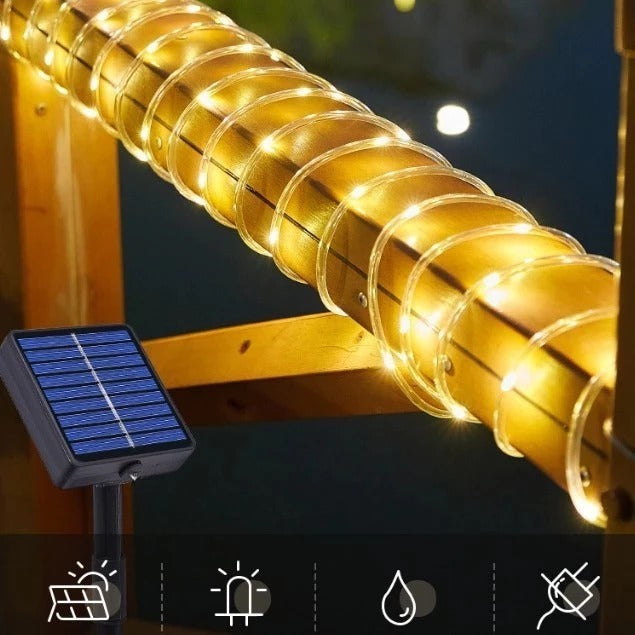 Cordão de Luzes Solares Natalinas 300 LED IP65 (10m/20m)