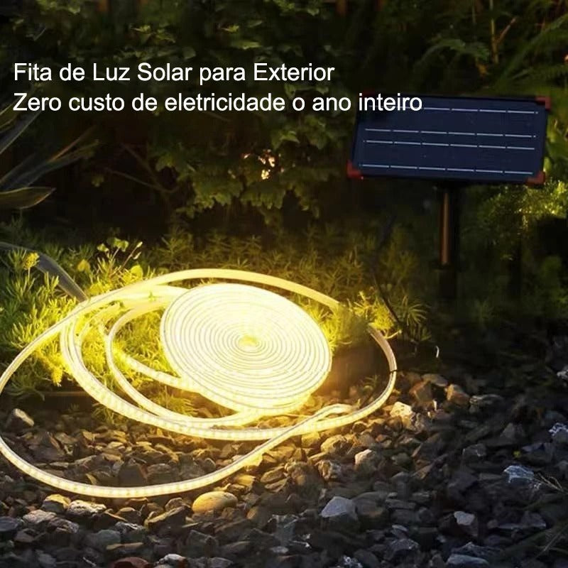 Cordão de Luzes Solares Natalinas 300 LED IP65 (10m/20m)