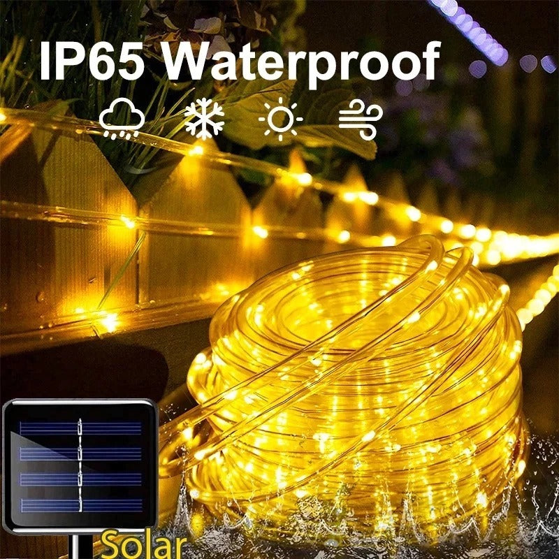 Cordão de Luzes Solares Natalinas 300 LED IP65 (10m/20m)
