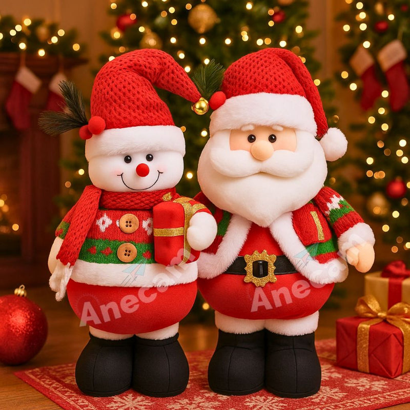 Bonecos Natalinos Gigantes 55 cm — Papai Noel, Boneco de Neve ou Duende