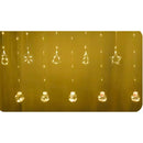 Cortina Cascata Natalina LED 3 m Bivolt com Conector Traseiro – Branco Quente