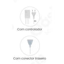 Cortina Cascata Natalina LED 3 m Bivolt com Conector Traseiro – Branco Quente