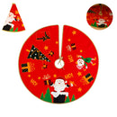 Saia de Veludo para Árvore de Natal Vermelha 90 cm Luxo