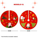 Saia de Veludo para Árvore de Natal Vermelha 90 cm Luxo