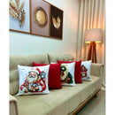 Kit 5 Capas de Almofadas Natalinas em Suede 45x45 cm (Sem Enchimento)