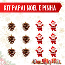 Kit de Enfeites para Árvore de Natal – 55, 75, 100 ou 125 peças (pisca 9,5 m nos 75/100/125)