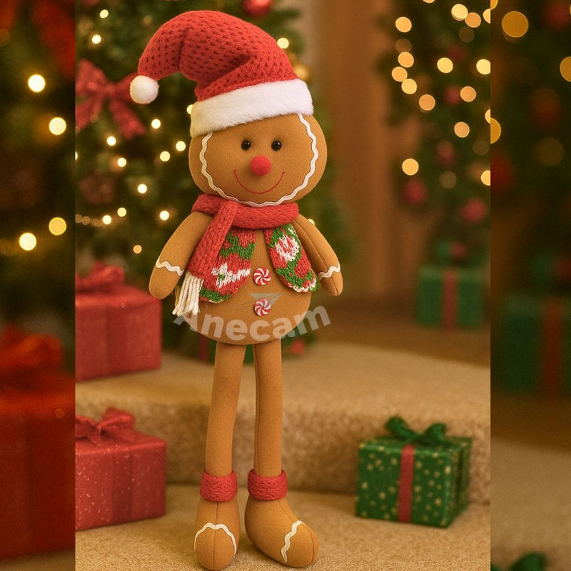 Boneco Biscoitão Gigante 60 cm Peluciado para Decoração de Natal 2025