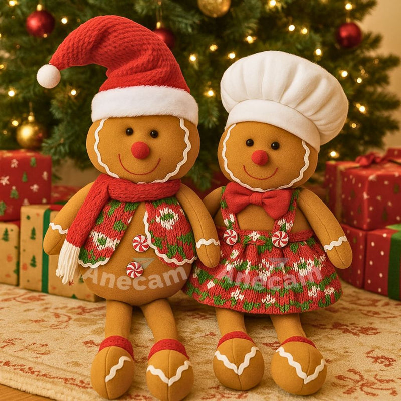 Boneco Biscoitão Gigante 60 cm Peluciado para Decoração de Natal 2025