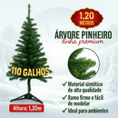 Árvore de Natal 1,20m Completa com 86 Enfeites + Pisca 9m (127V)