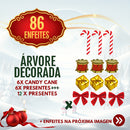 Árvore de Natal 1,20m Completa com 86 Enfeites + Pisca 9m (127V)