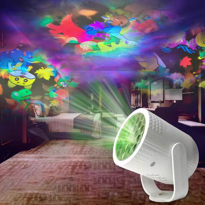 Mini Projetor Natalino RGB 16 Padrões de Flocos de Neve (Tipo-C)