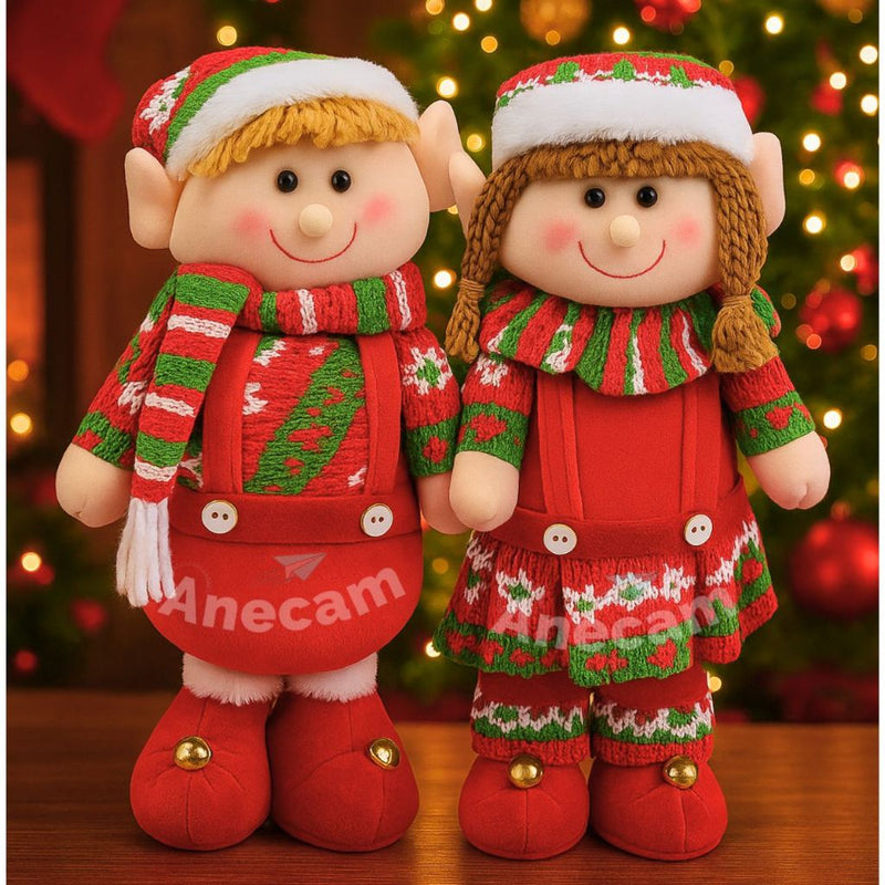 Bonecos Natalinos Gigantes 55 cm — Papai Noel, Boneco de Neve ou Duende