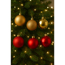 Kit 8/16/24 Bolas de Natal 8cm Vermelhas e Douradas