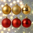Kit 8/16/24 Bolas de Natal 8cm Vermelhas e Douradas