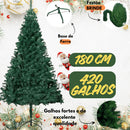 Pinheiro de Natal Premium Verde Super Cheio (Estilo Canadense) – 420 ou 600 galhos + Brinde