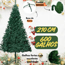 Pinheiro de Natal Premium Verde Super Cheio (Estilo Canadense) – 420 ou 600 galhos + Brinde