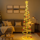 Árvore de Natal Espiral de LED 1,80 m com 31 Enfeites (Dobrável e Iluminada)