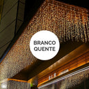 Cascata de Luz 400 LEDs 10m – Branco Quente + Branco Frio (Fixa) Bivolt