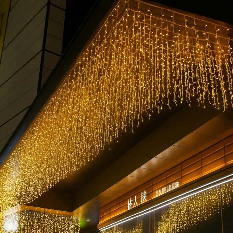 Cascata de Luz 400 LEDs 10m – Branco Quente + Branco Frio (Fixa) Bivolt