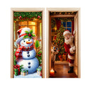 Kit 2 Capas de Porta Natalinas Veste Fácil 0,85x2,10 Tecido Sublimado