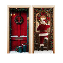 Kit 2 Capas de Porta Natalinas Veste Fácil 0,85x2,10 Tecido Sublimado