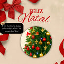 Árvore de Natal Completa com 87 Enfeites e Pisca-Pisca LED