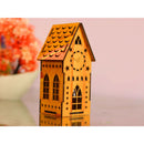 Trio de Casinhas Decorativas em MDF 3mm para Montar – Natal (15 cm)