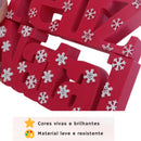 Letreiro Feliz Natal 3D Decorativo – Vermelho ou Verde, 38 cm ou 24 cm