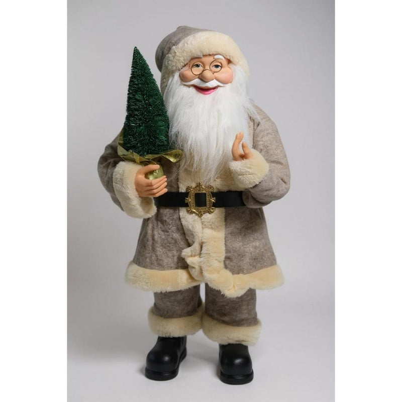 Boneco Papai Noel Luxo 60cm em Pé - Vermelho ou Dourado