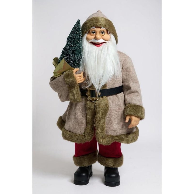 Boneco Papai Noel Luxo 60cm em Pé - Vermelho ou Dourado