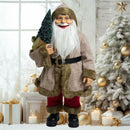 Boneco Papai Noel Luxo 60cm em Pé - Vermelho ou Dourado