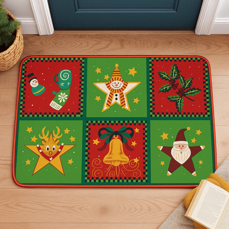 Tapete Porta Bouclé Natalino 60x40 Antiderrapante e Lavável