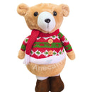 Urso Natalino 35cm Peso de Porta - Boneco Decorativo de Natal (Unitário ou Kit c/2)
