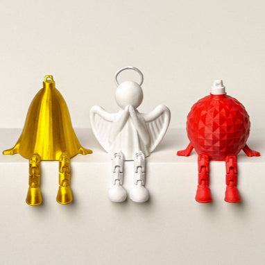 Miniaturas Natalinas Articuladas 3D – Kit Personalizável