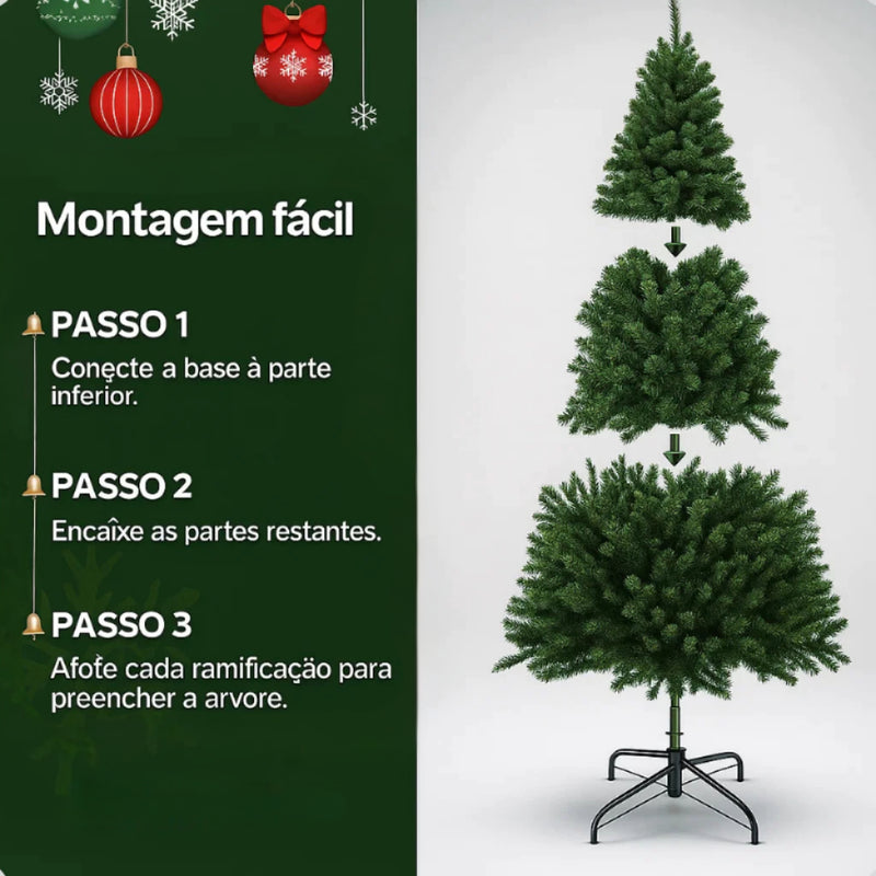 Árvore de Natal Pinheiro Canadense Premium Verde (120, 150 e 180 cm)