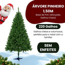 Árvore de Natal Pinheiro Canadense Premium Verde (120, 150 e 180 cm)